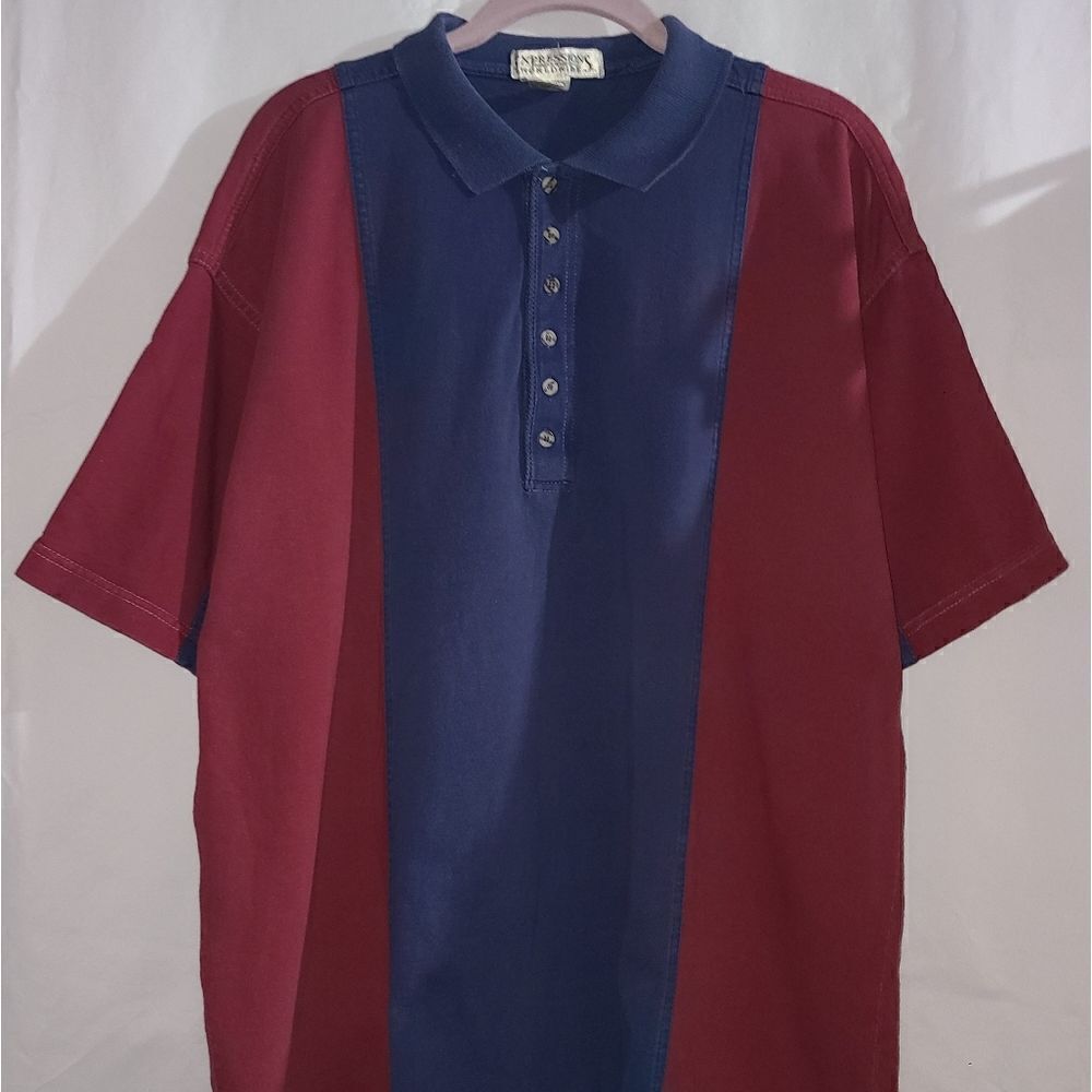 Expressions Worldwide Quarter Zip Short Sleeve Shirt Size L